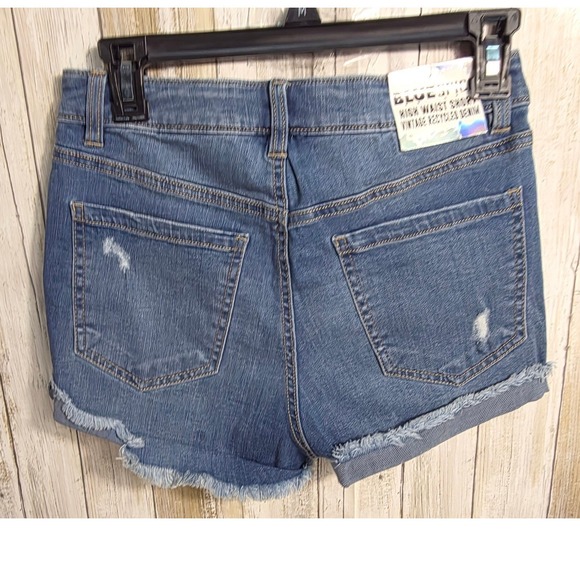 BlueSpice Womens High Waist Distressed Denim Shorts Blue Size 5 New - Picture 4 of 11